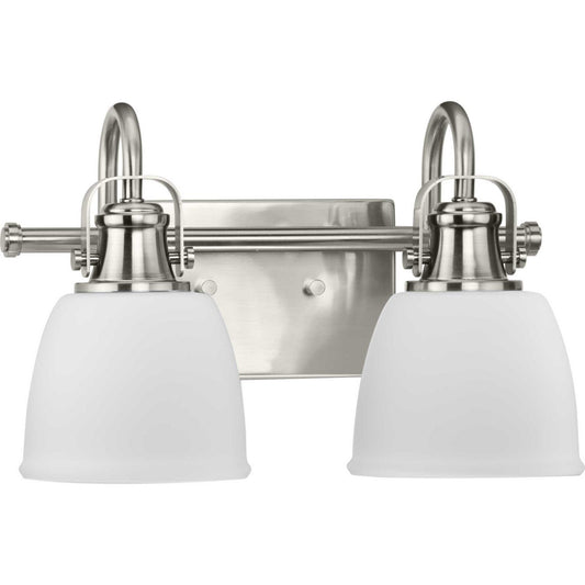 Preston Two Light Vanity in Brushed Nickel