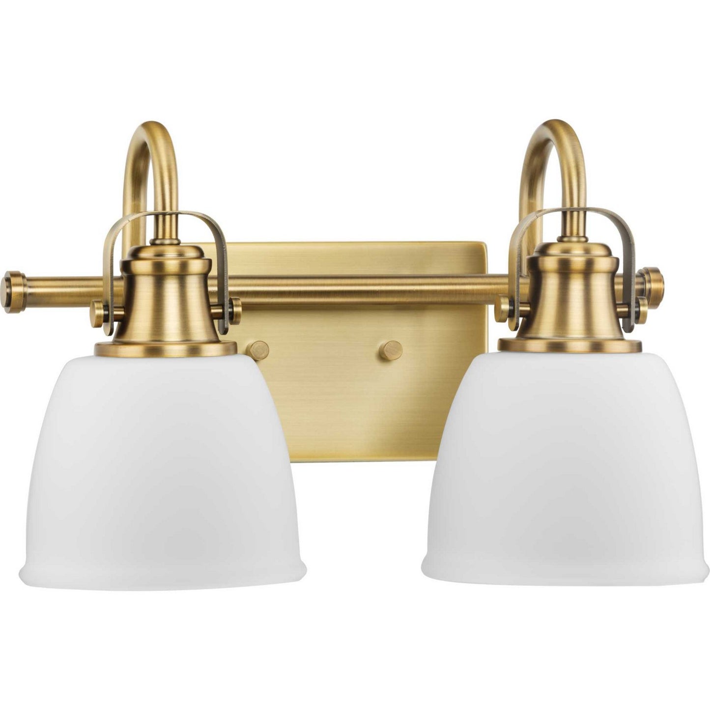 Preston Two Light Vanity in Vintage Brass