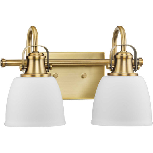 Preston Two Light Vanity in Vintage Brass