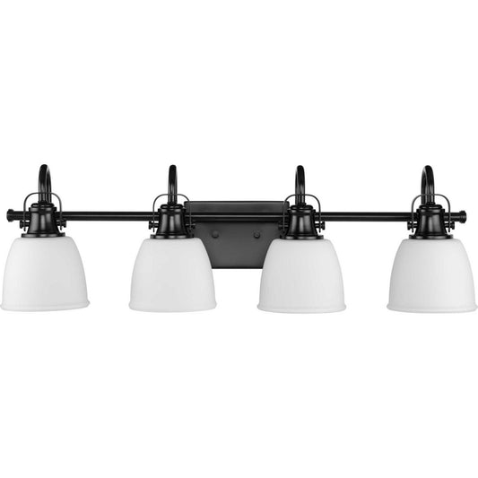 Preston Four Light Vanity in Matte Black