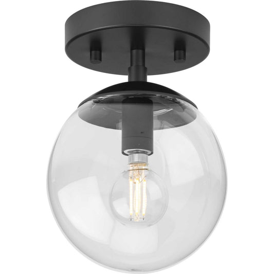 Atwell One Light Flush Mount in Matte Black