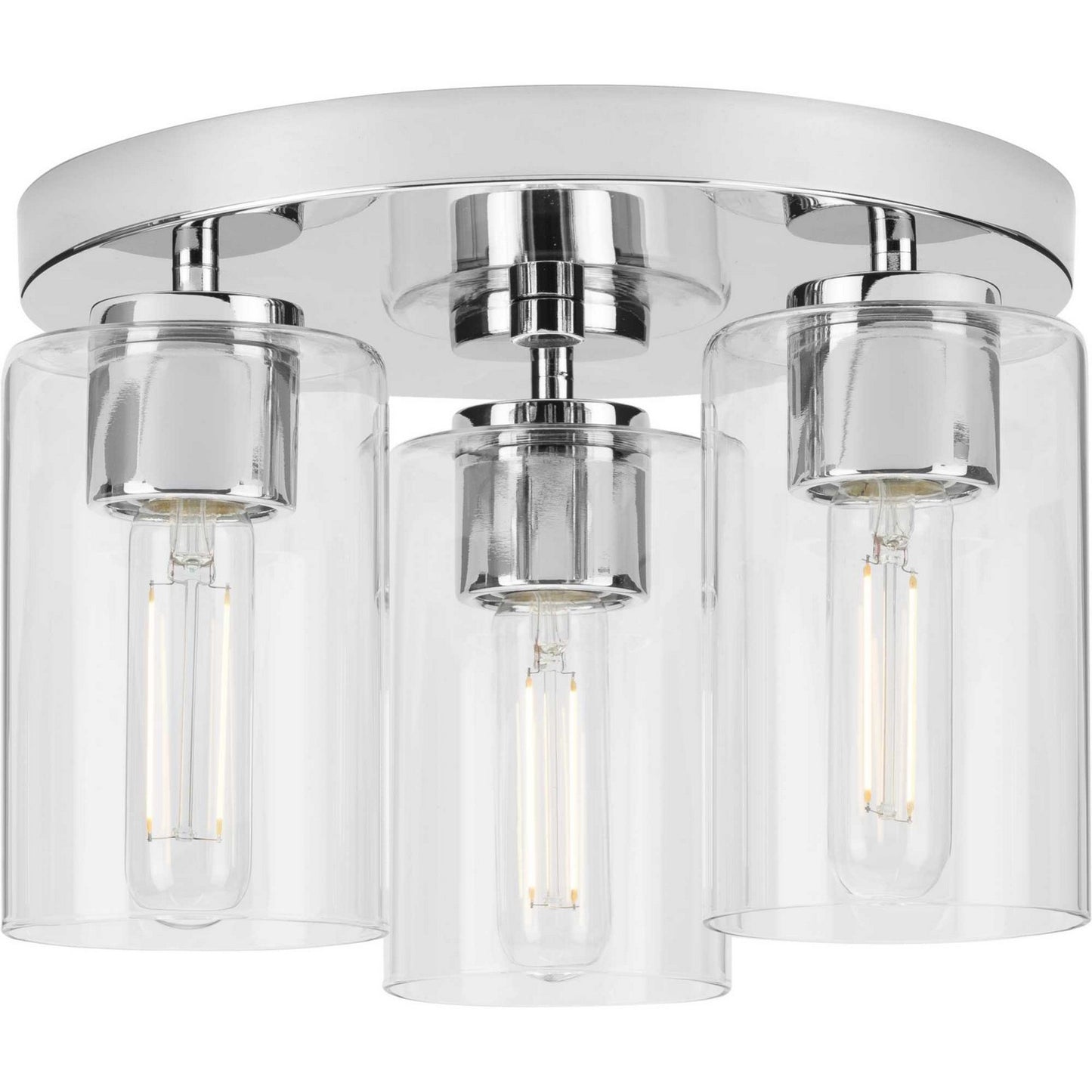 Cofield Three Light Flush Mount in Polished Chrome