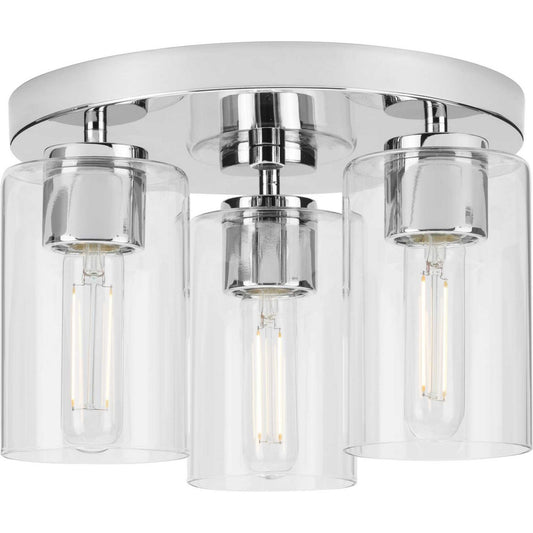 Cofield Three Light Flush Mount in Polished Chrome