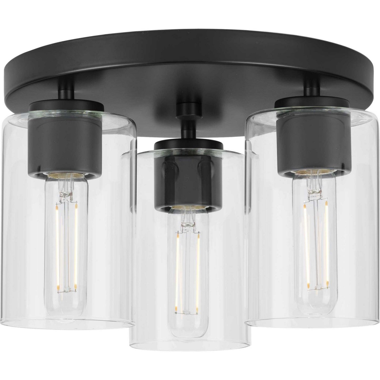 Cofield Three Light Flush Mount in Matte Black