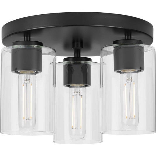 Cofield Three Light Flush Mount in Matte Black