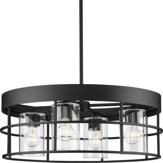 Burgess Four Light Chandelier in Matte Black