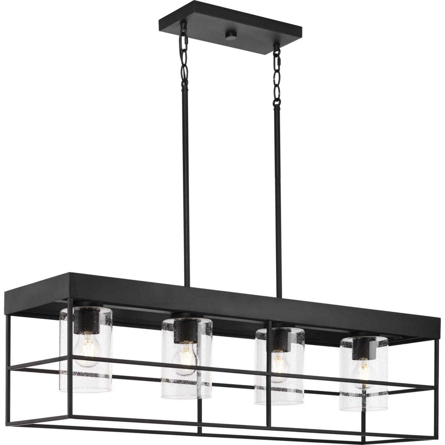 Burgess Four Light Chandelier in Matte Black