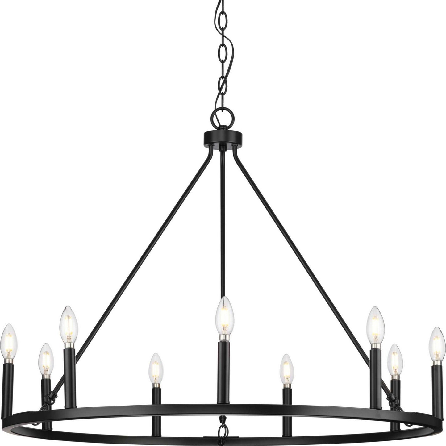 Progress Lighting - P400314-31M - Nine Light Chandelier - Gilliam - Matte Black