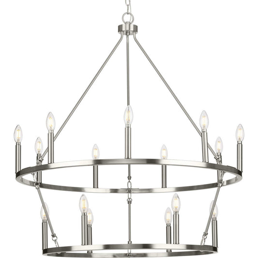 Gilliam 15 Light Chandelier in Brushed Nickel