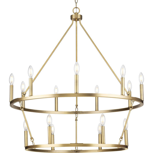 Gilliam 15 Light Chandelier in Vintage Brass