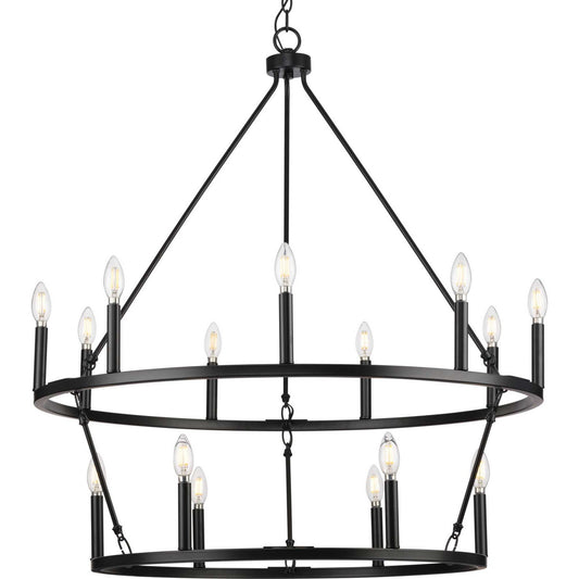 Gilliam 15 Light Chandelier in Matte Black