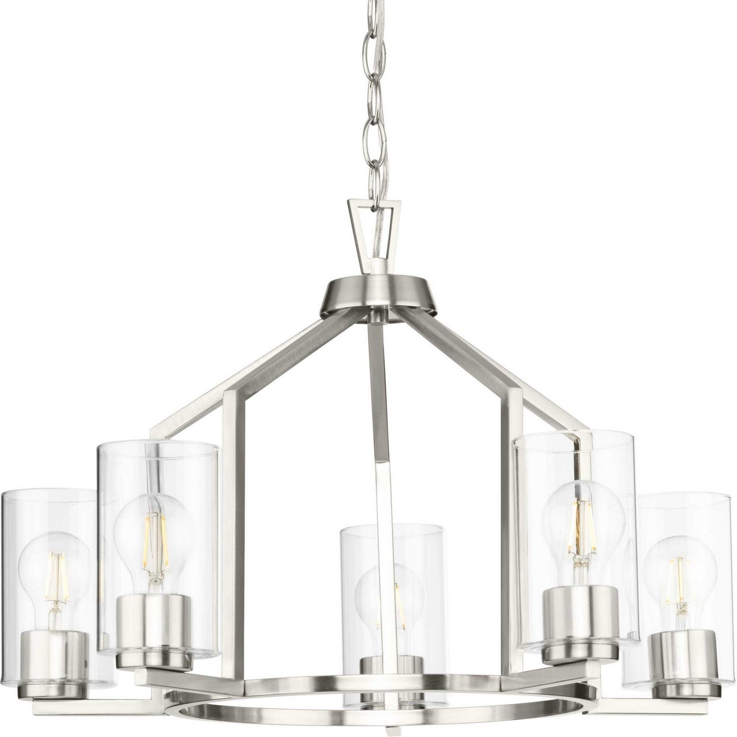 Goodwin Five Light Chandelier in Brushed Nickel
