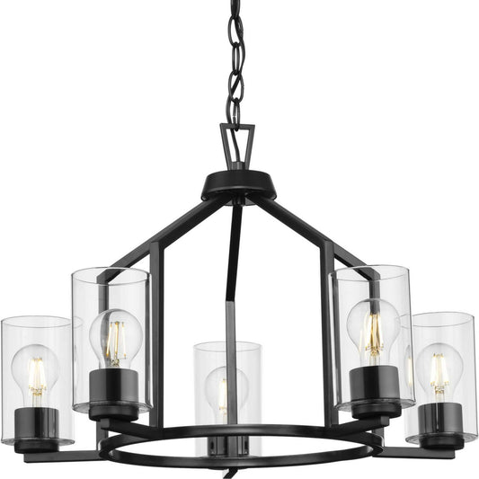 Goodwin Five Light Chandelier in Matte Black