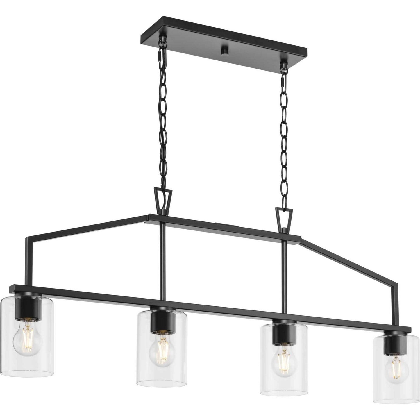Goodwin Four Light Island Pendant in Matte Black