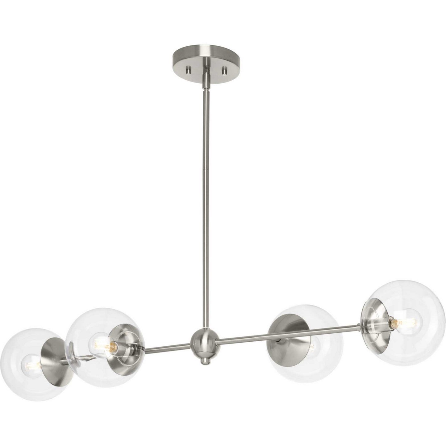 Atwell Four Light Island Pendant in Brushed Nickel