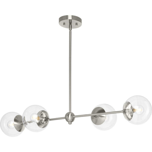 Atwell Four Light Island Pendant in Brushed Nickel