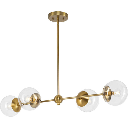 Atwell Four Light Island Pendant in Brushed Bronze