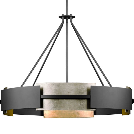 Lowery Six Light Pendant in Matte Black
