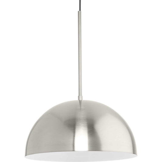 Perimeter One Light Pendant in Brushed Nickel
