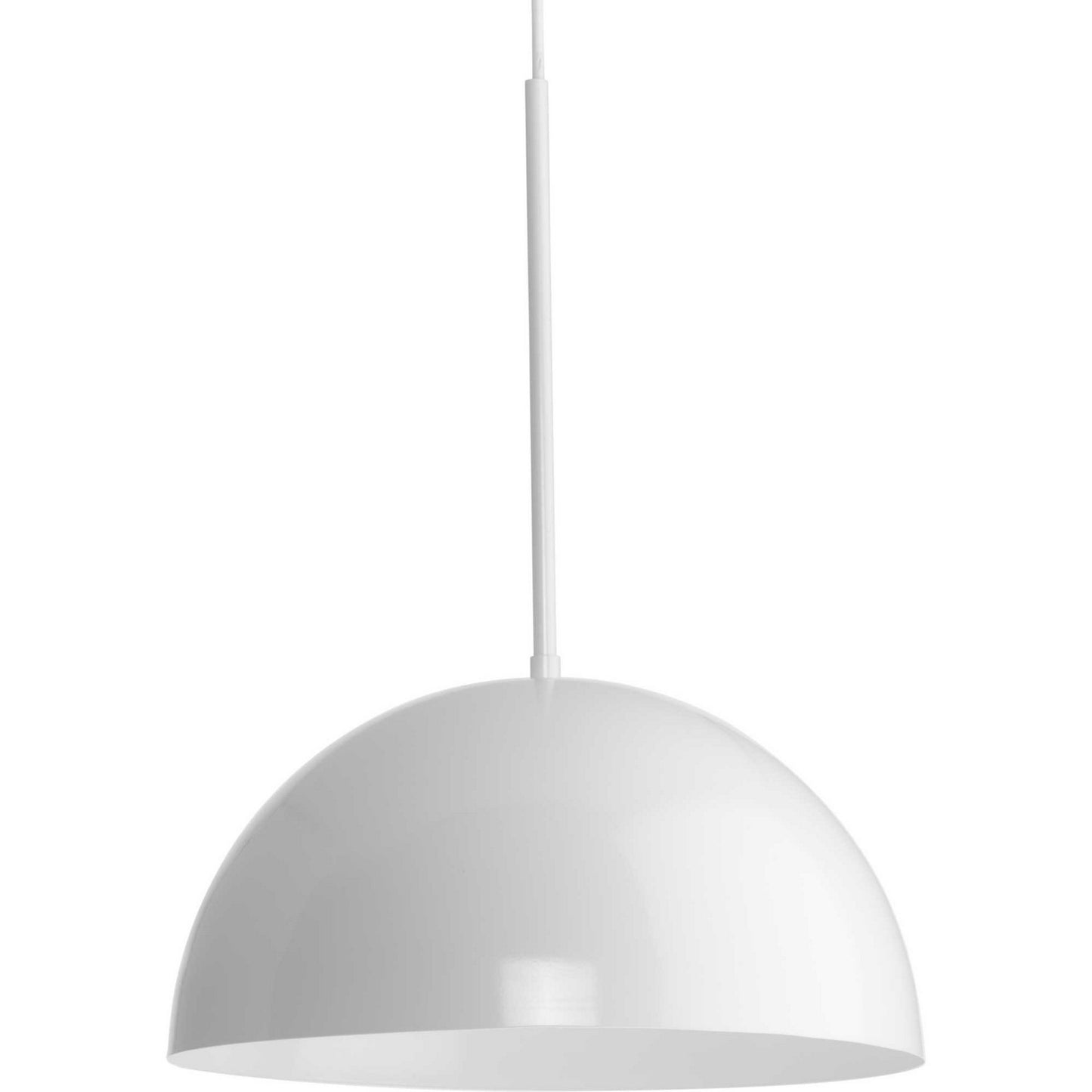 Perimeter One Light Pendant in White