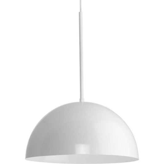 Perimeter One Light Pendant in White