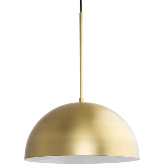 Perimeter One Light Pendant in Brushed Gold