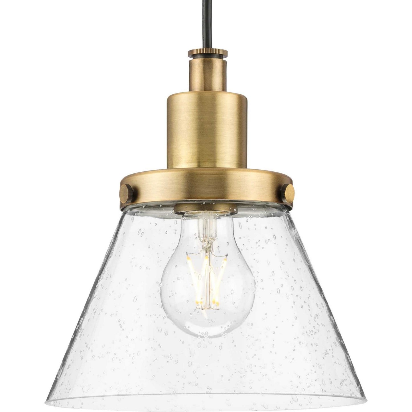 Hinton One Light Pendant in Vintage Brass