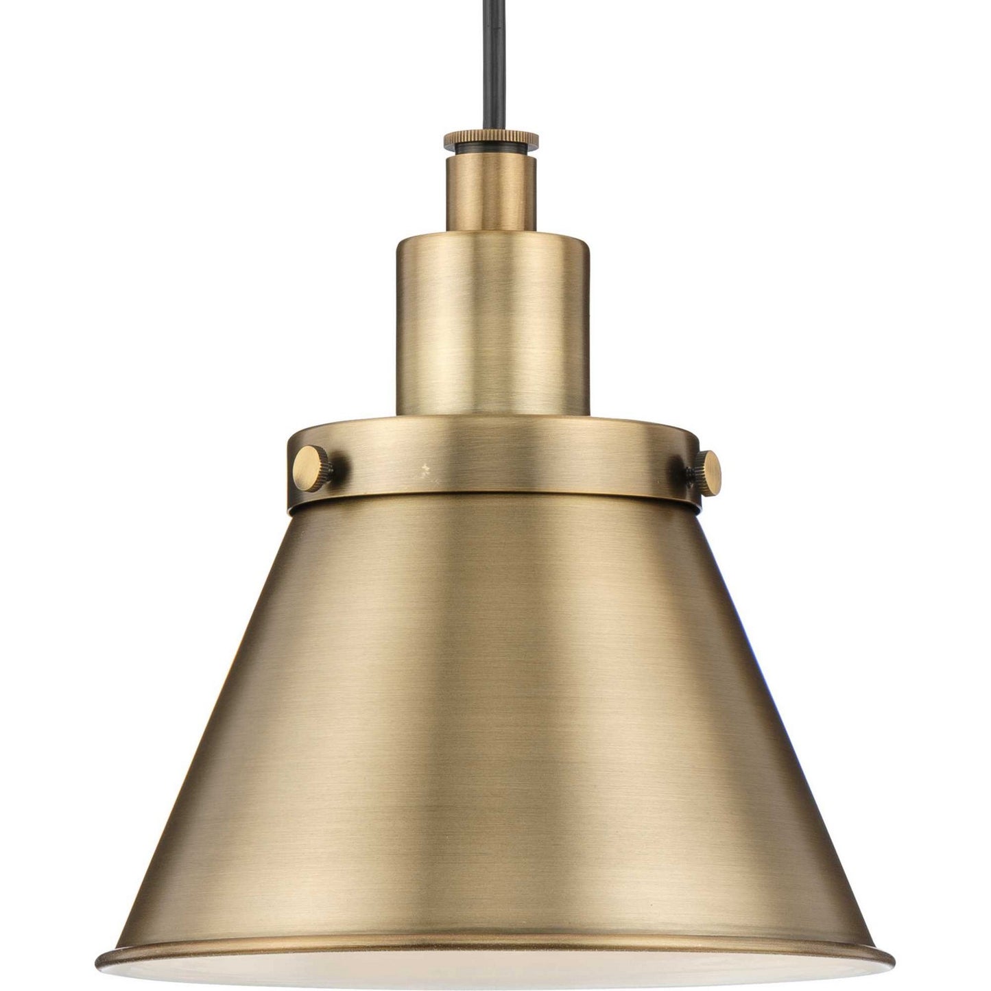 Hinton One Light Pendant in Vintage Brass