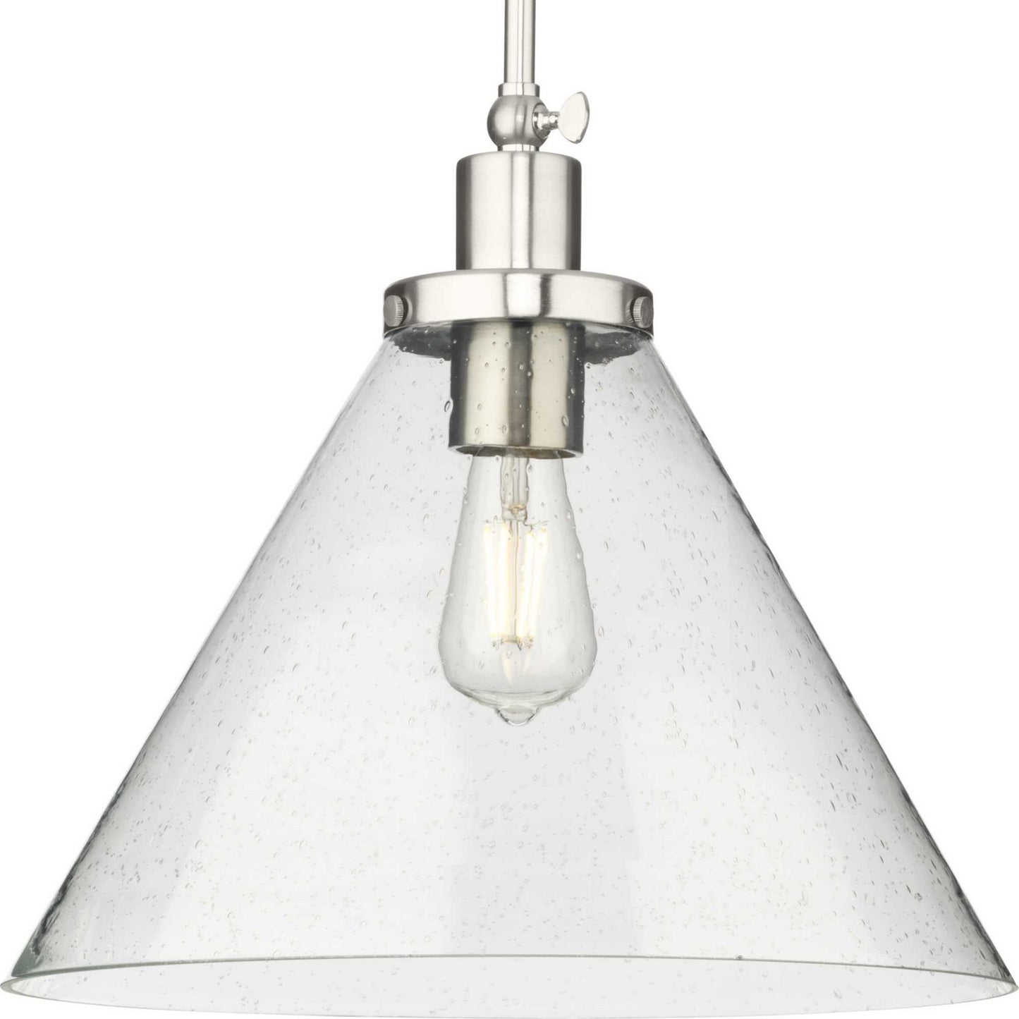 Hinton One Light Pendant in Brushed Nickel