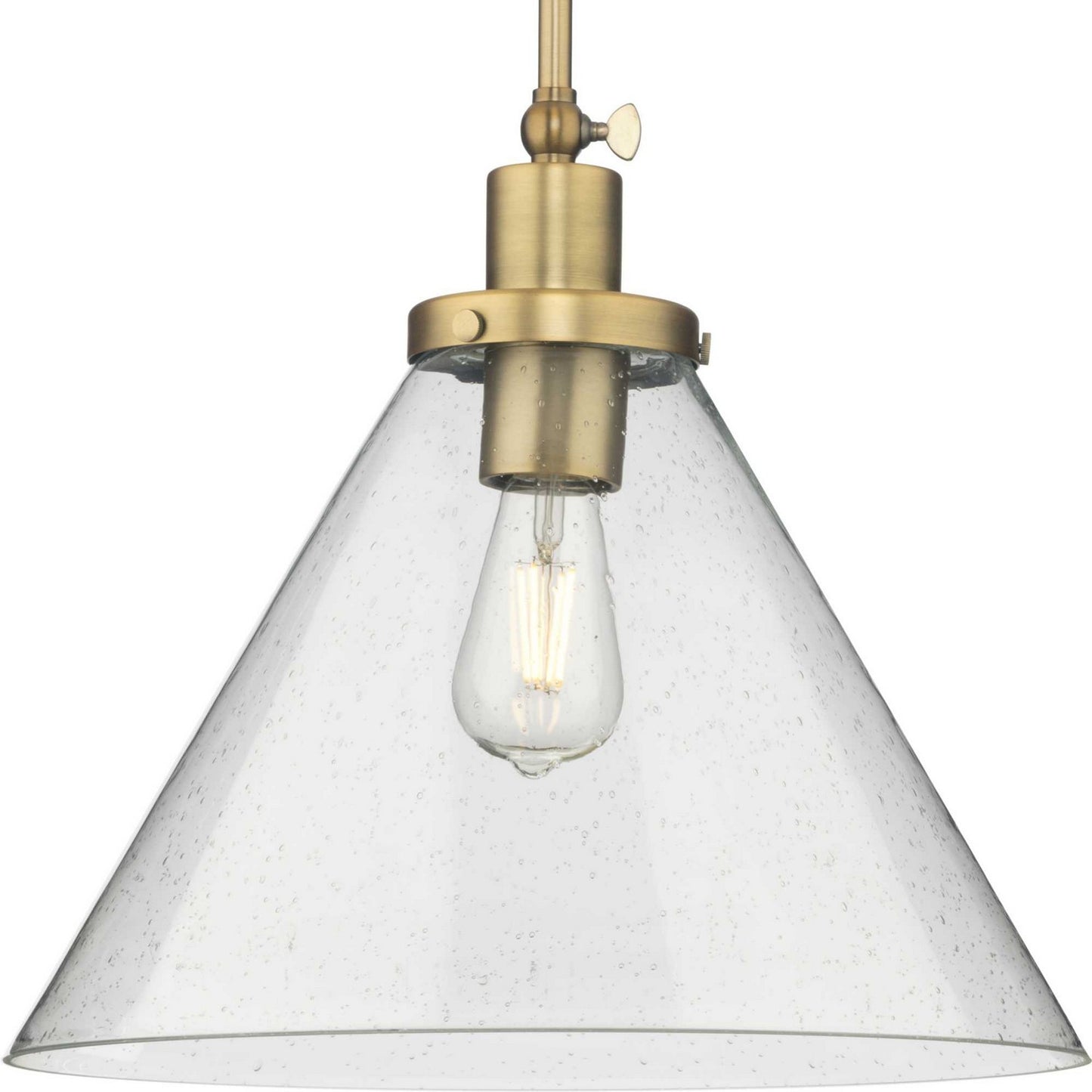 Hinton One Light Pendant in Vintage Brass