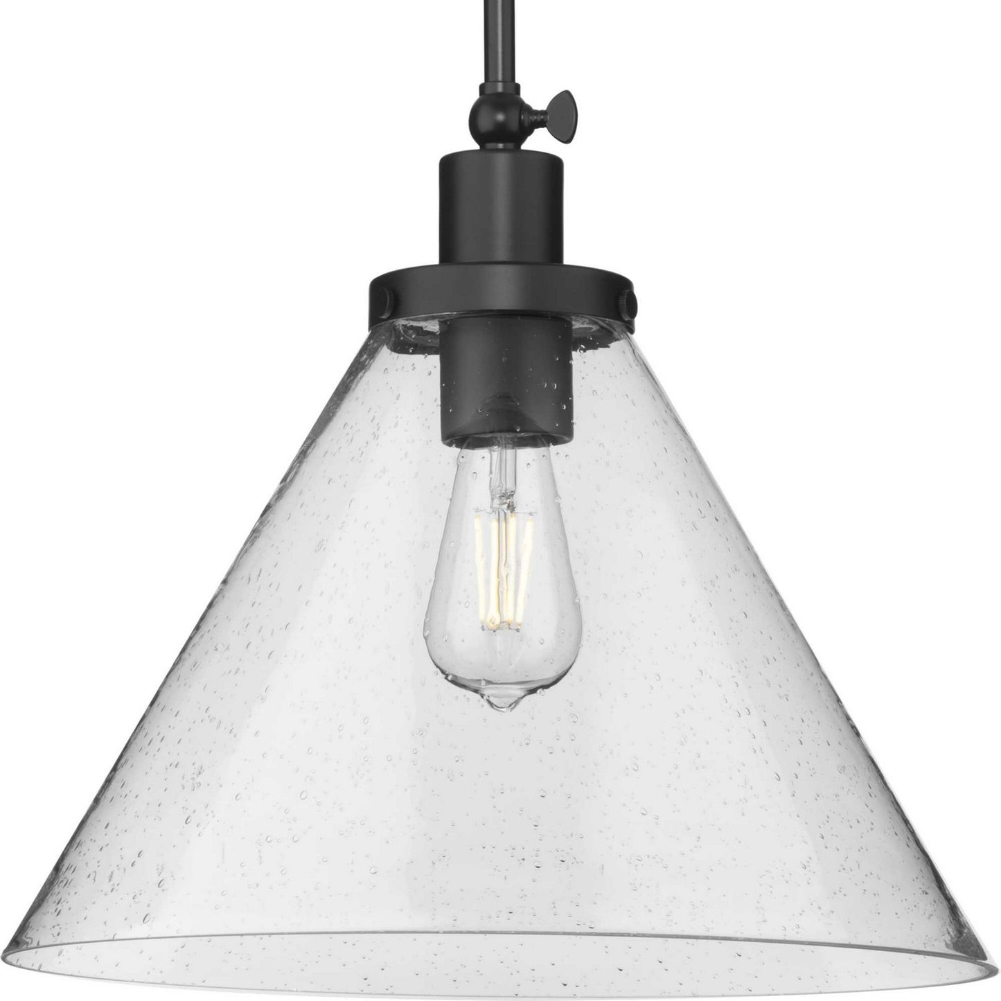 Hinton One Light Pendant in Matte Black