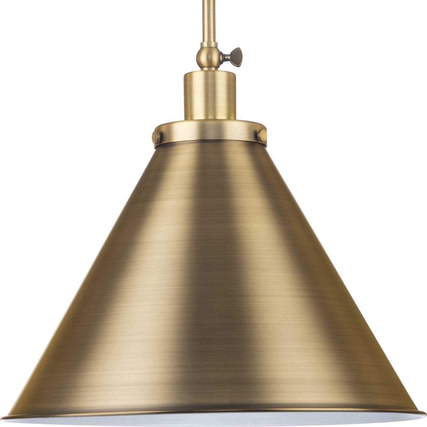 Hinton One Light Pendant in Vintage Brass
