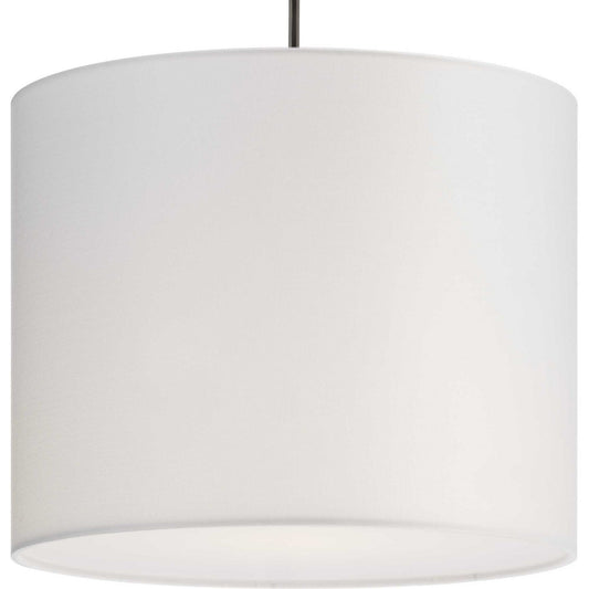 Markor One Light Pendant in White Linen