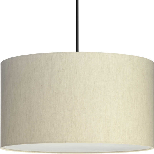 Markor Three Light Pendant in Ecru Linen