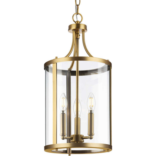 Progress Lighting - P500390-163 - Three Light Hall & Foyer Light - Gilliam - Vintage Brass