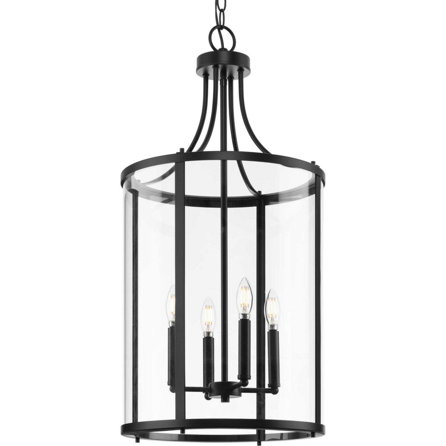 Gilliam Four Light Hall & Foyer Light in Matte Black