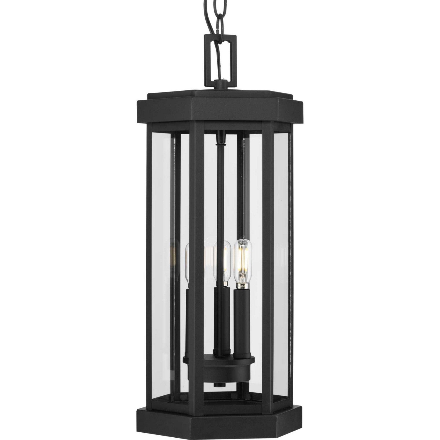 Progress Lighting - P550132-031 - Three Light Outdoor Hanging Lantern - Ramsey - Black