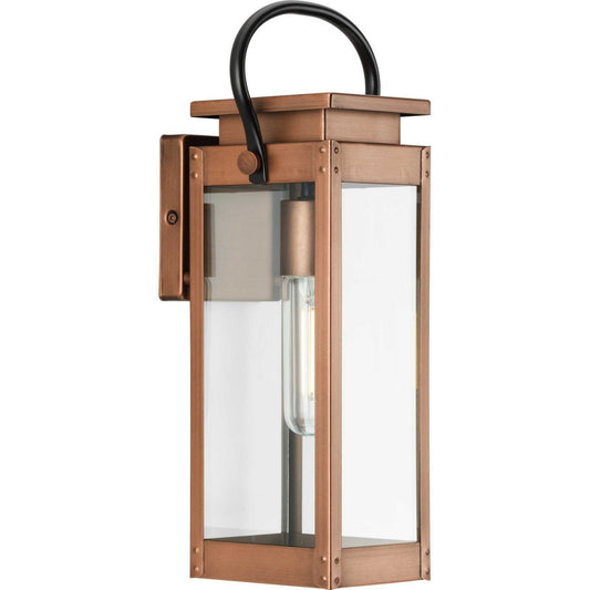 Union Square One Light Outdoor Wall Lantern in Antique Copper