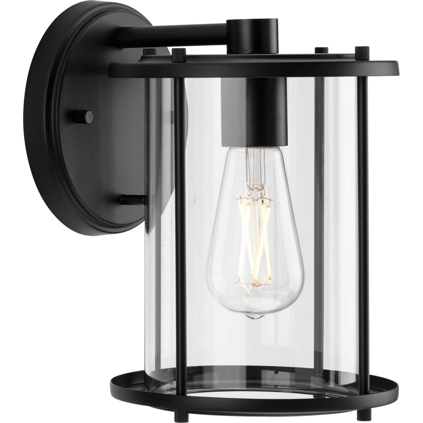 Gunther One Light Outdoor Wall Lantern in Matte Black