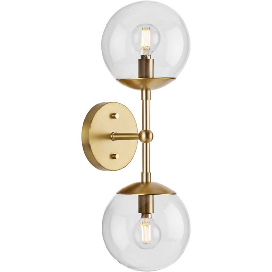 Atwell Two Light Wall Sconce in Brushed Bronze