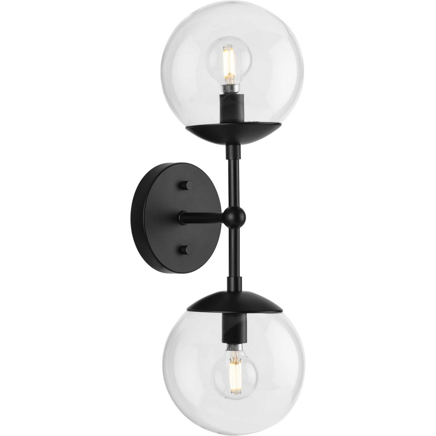 Atwell Two Light Wall Sconce in Matte Black