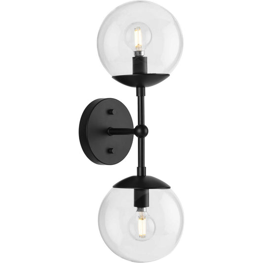 Atwell Two Light Wall Sconce in Matte Black