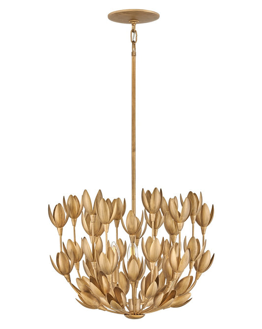 Flora LED Convertible Semi-Flush Mount in Burnished Gold