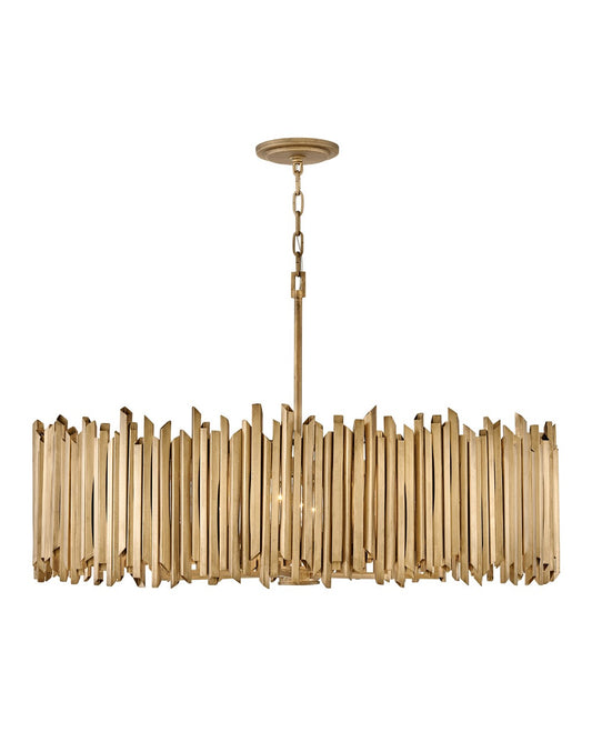 Roca LED Chandelier in Burnished Gold