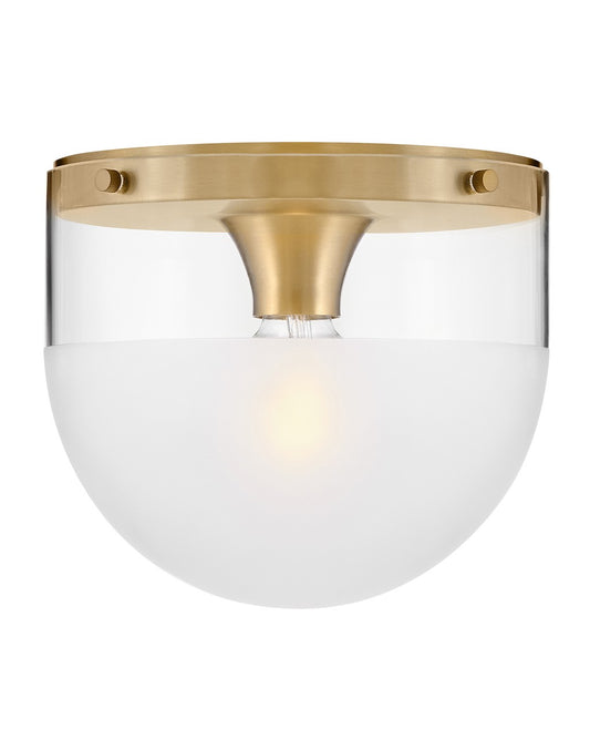 Beck LED Flush Mount in Lacquered Brass