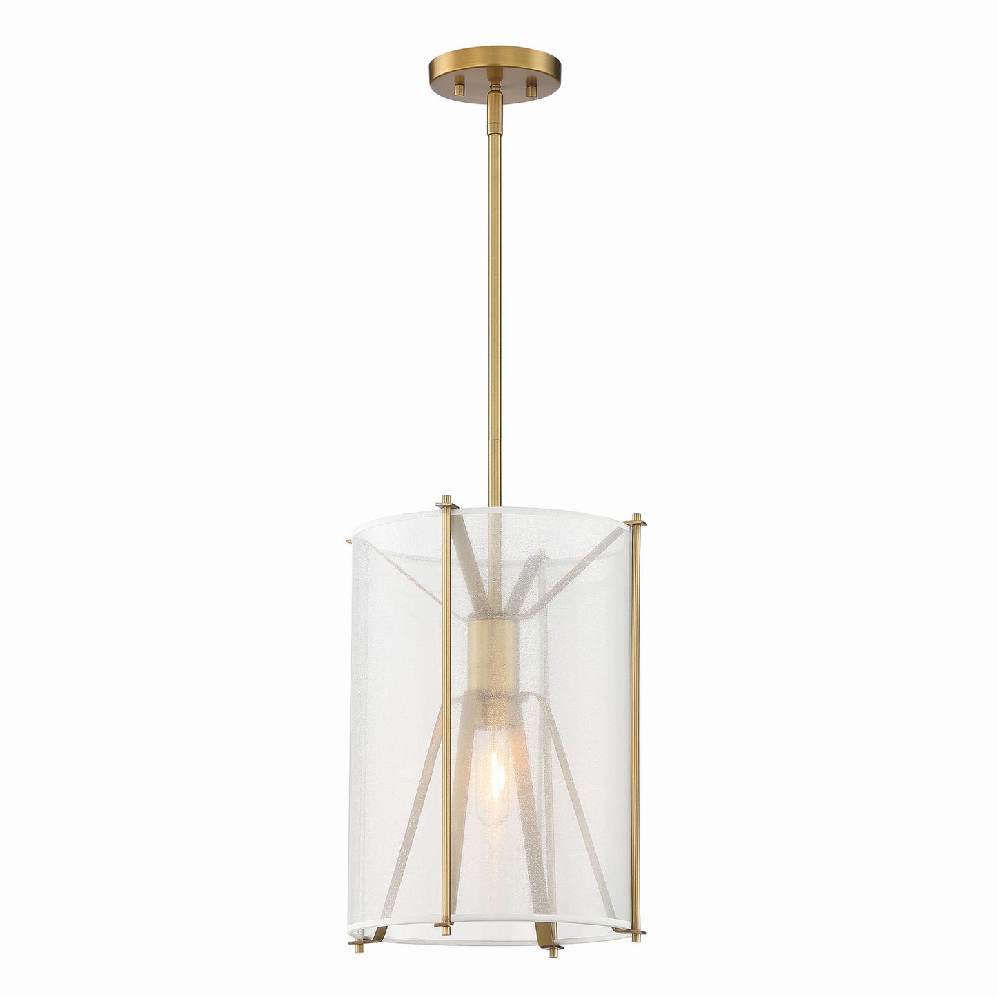 Daybreak One Light Pendant in Old Satin Brass