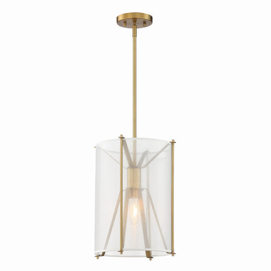 Daybreak One Light Pendant in Old Satin Brass