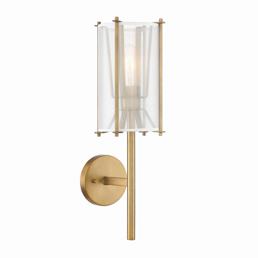 Daybreak One Light Wall Sconce in Old Satin Brass