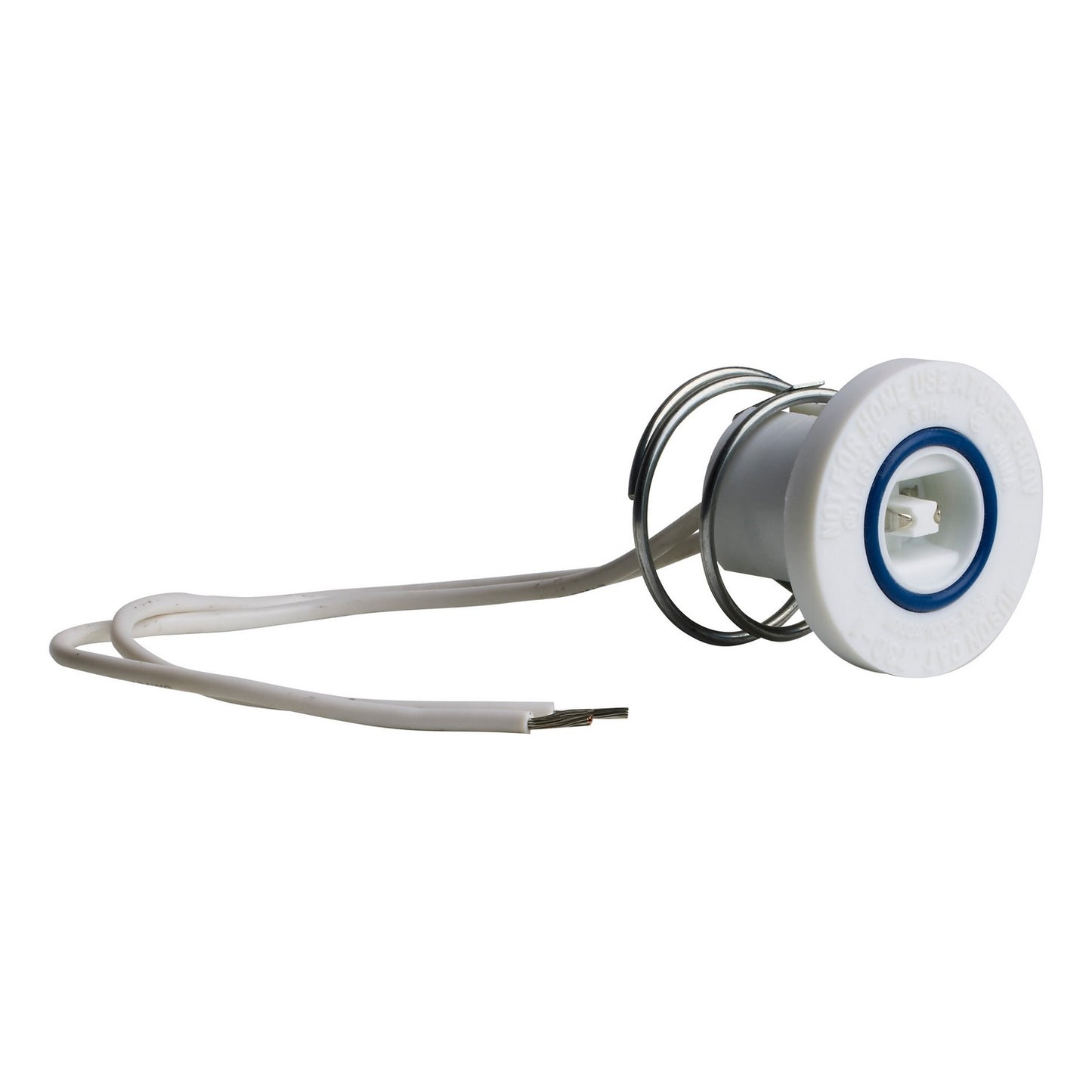 Recessed Double Contact Lampholder in White