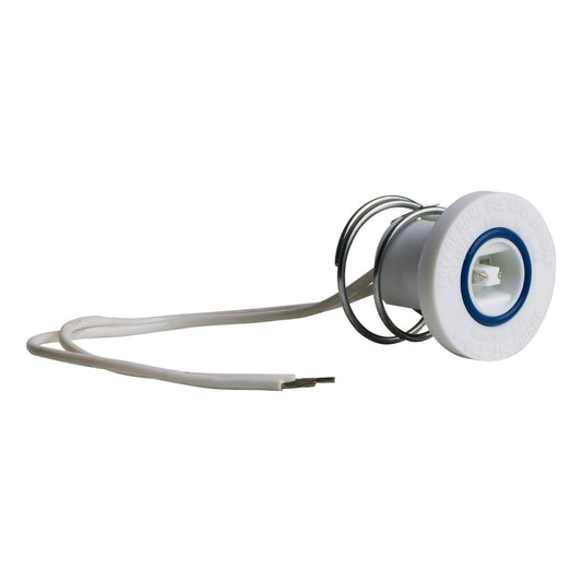 Recessed Double Contact Lampholder in White